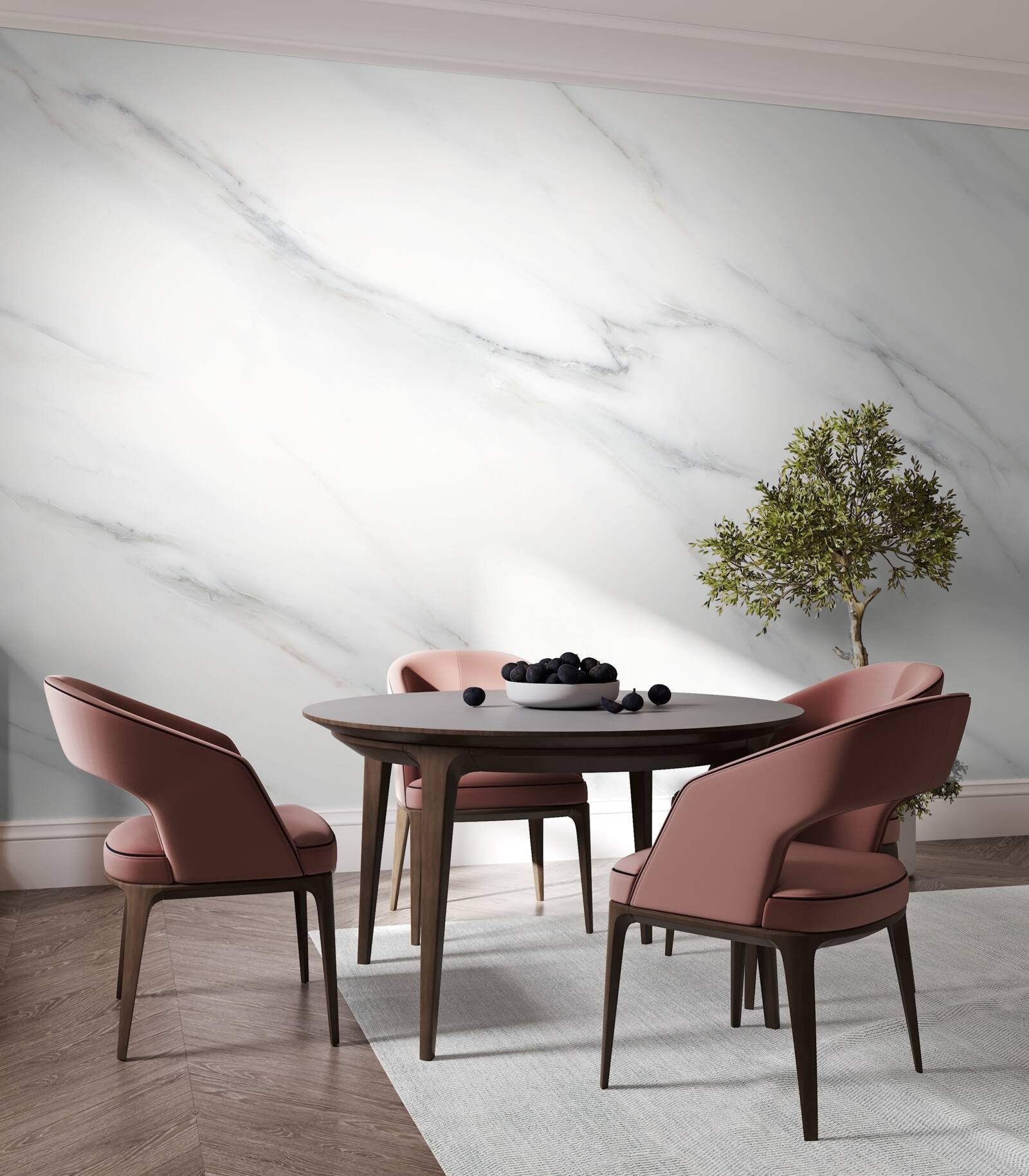 Fototapet marmură albă cu nervuri gri