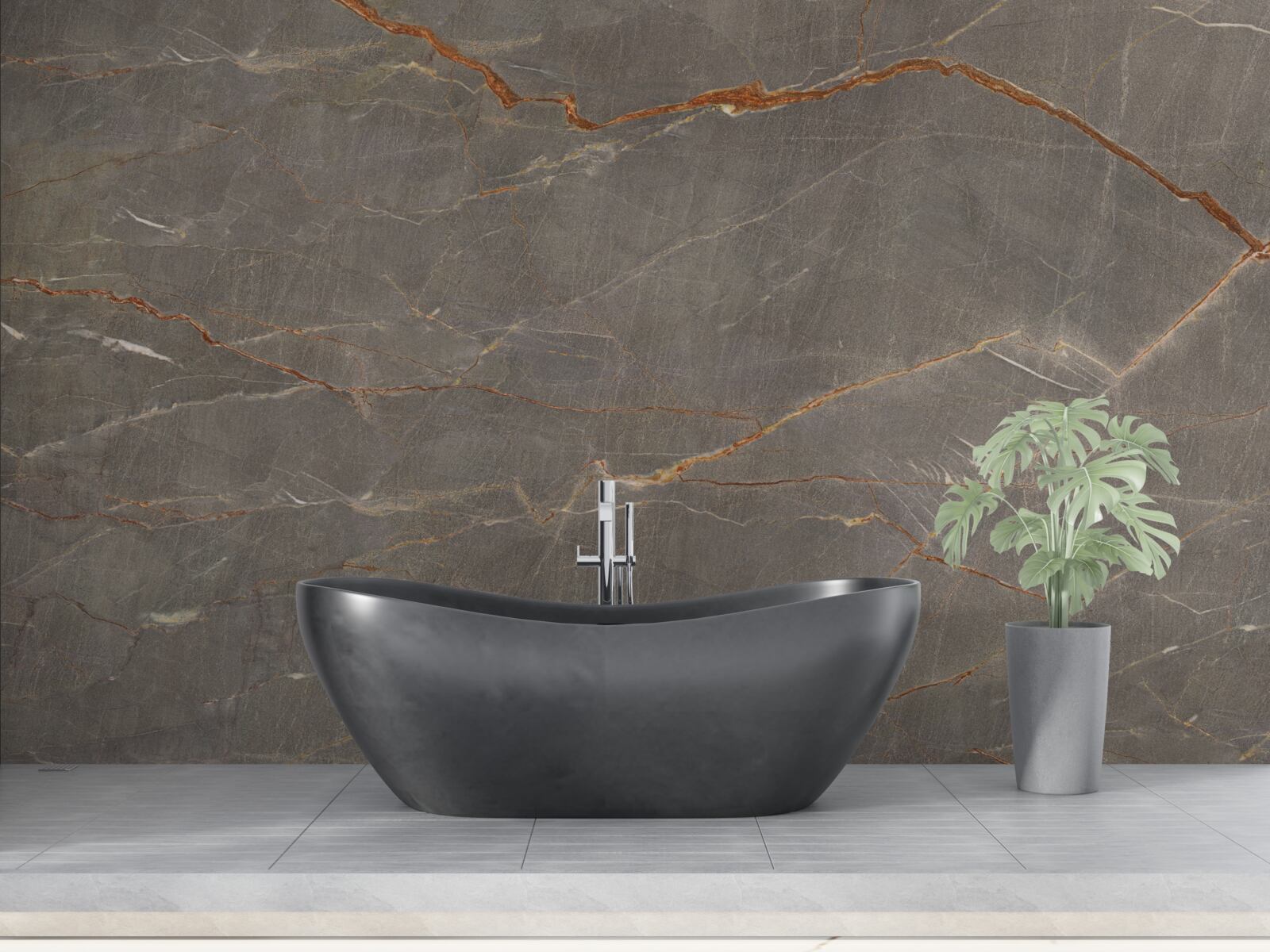 Fototapet marmură maro cu nuanță aurie