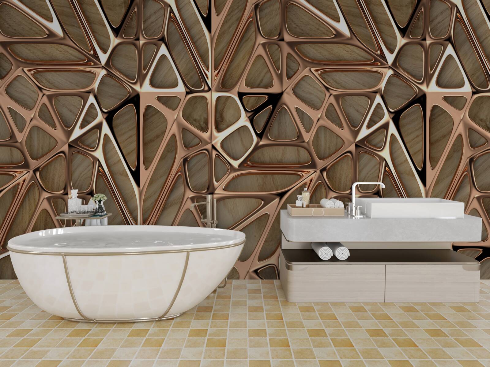 Fototapet texturi de lemn și metal