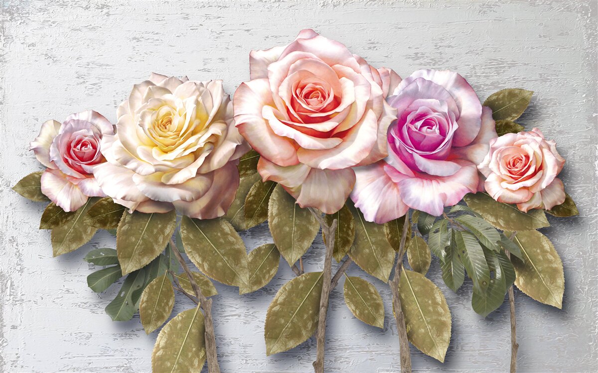 Fototapet un buchet de trandafiri superbi