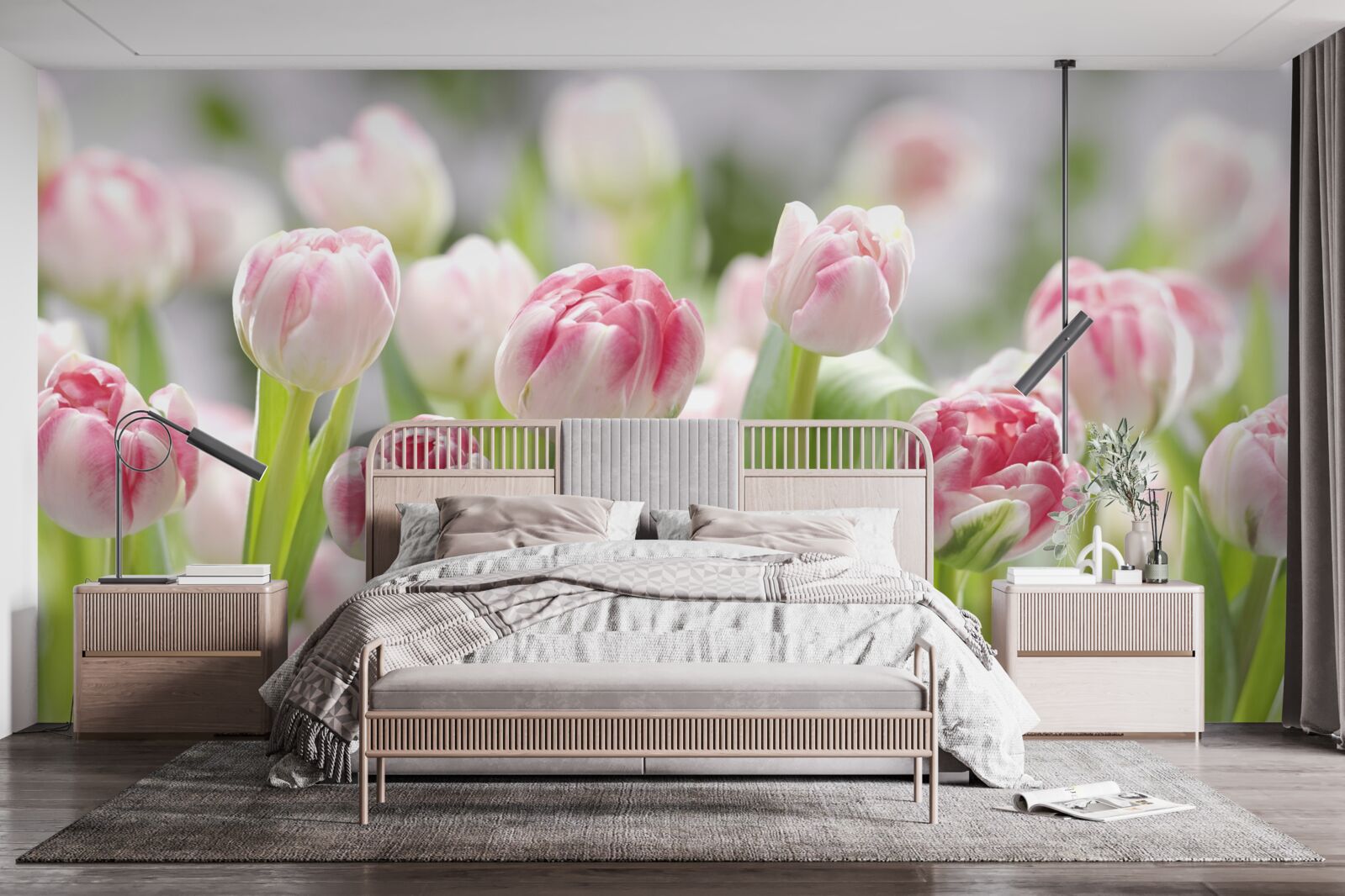 Fototapet muguri de lalea nedeschiși