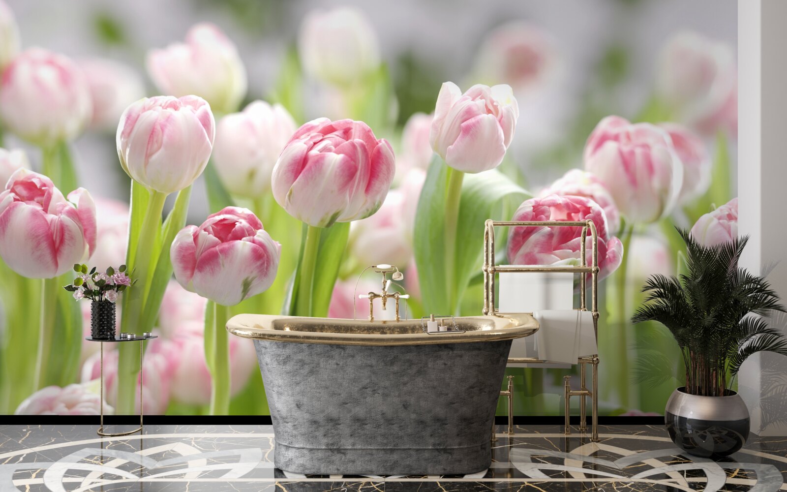 Fototapet muguri de lalea nedeschiși