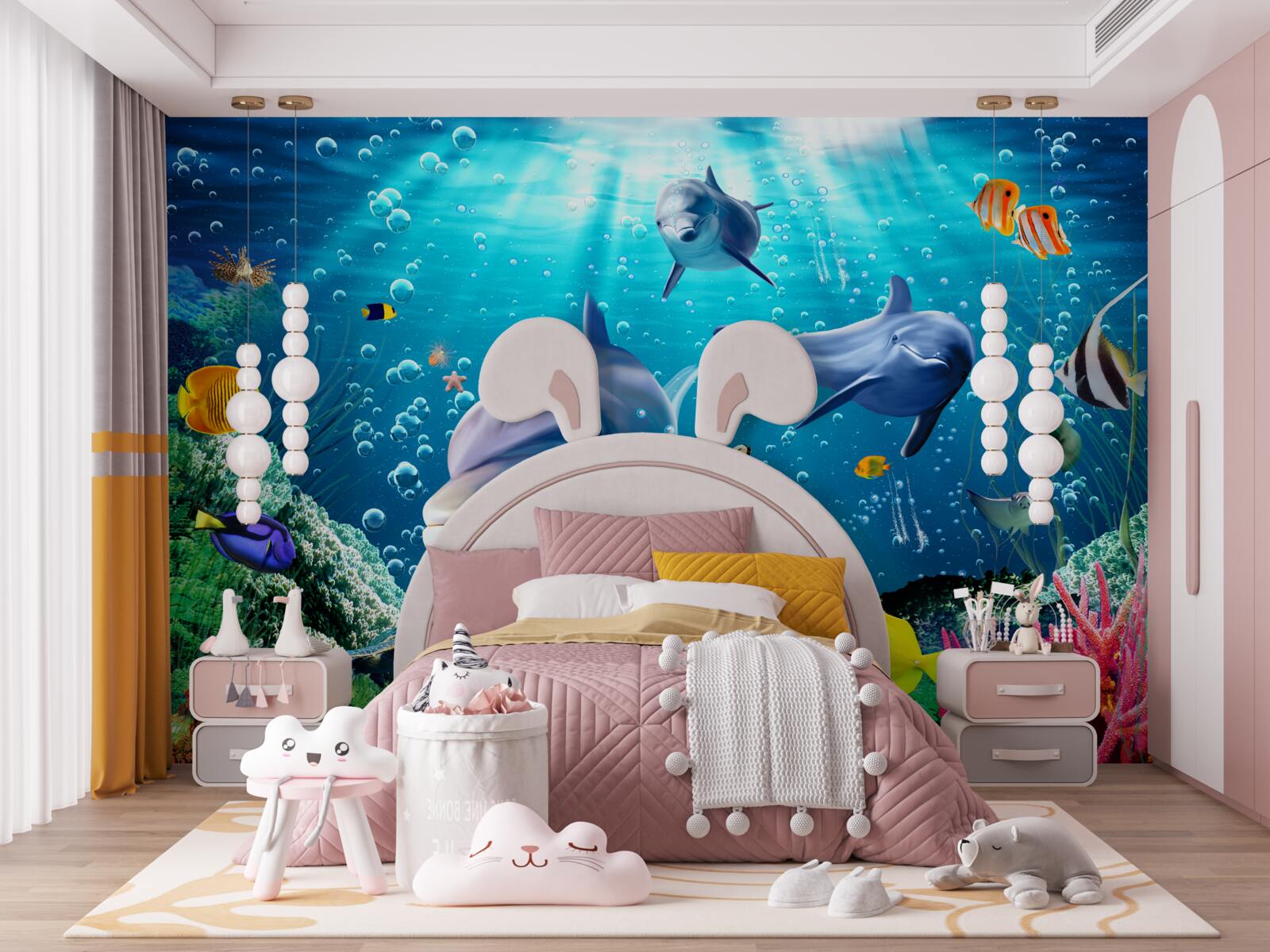 Fototapet lumea subacvatică cu locuitorii ei