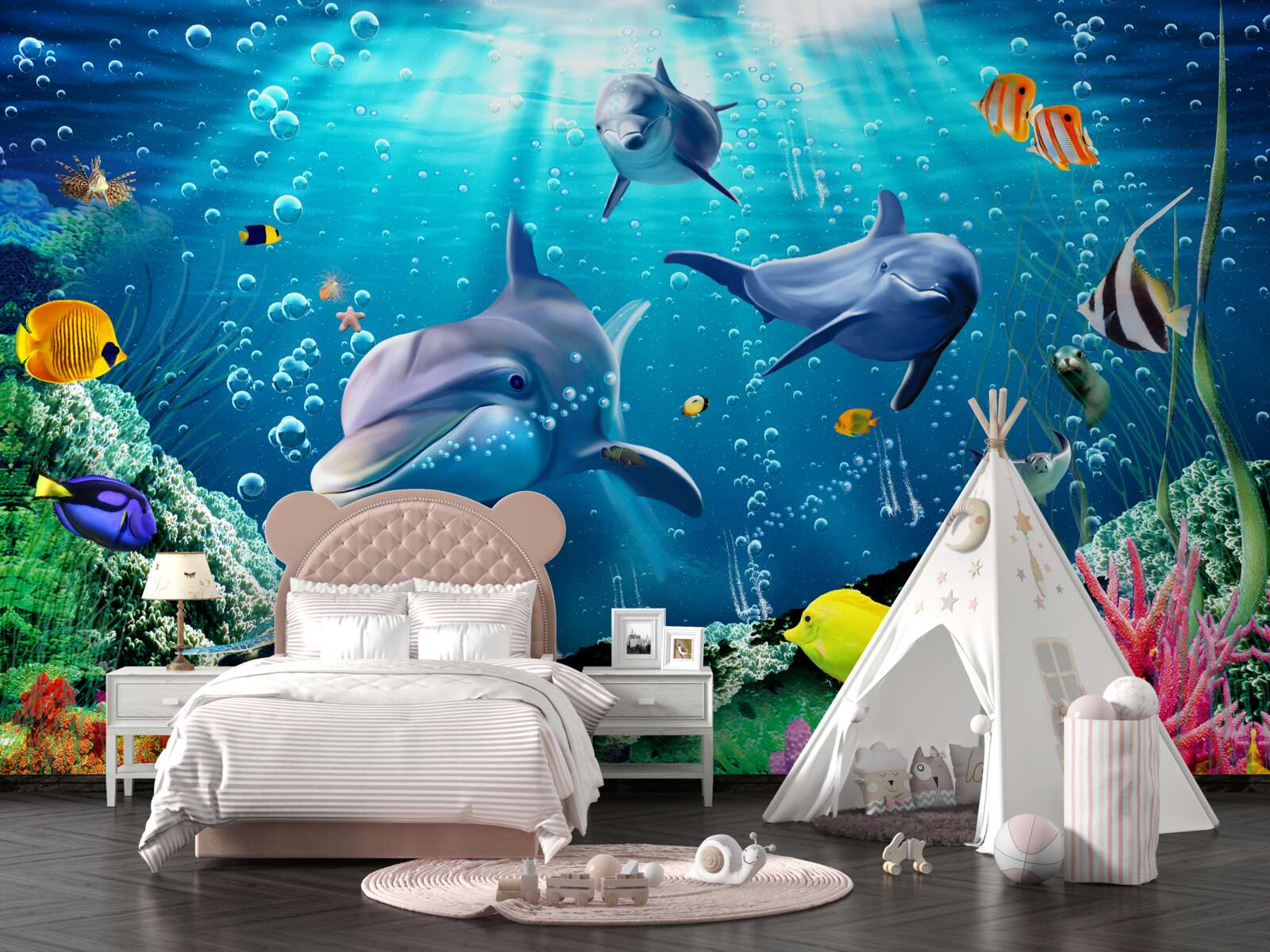 Fototapet lumea subacvatică cu locuitorii ei