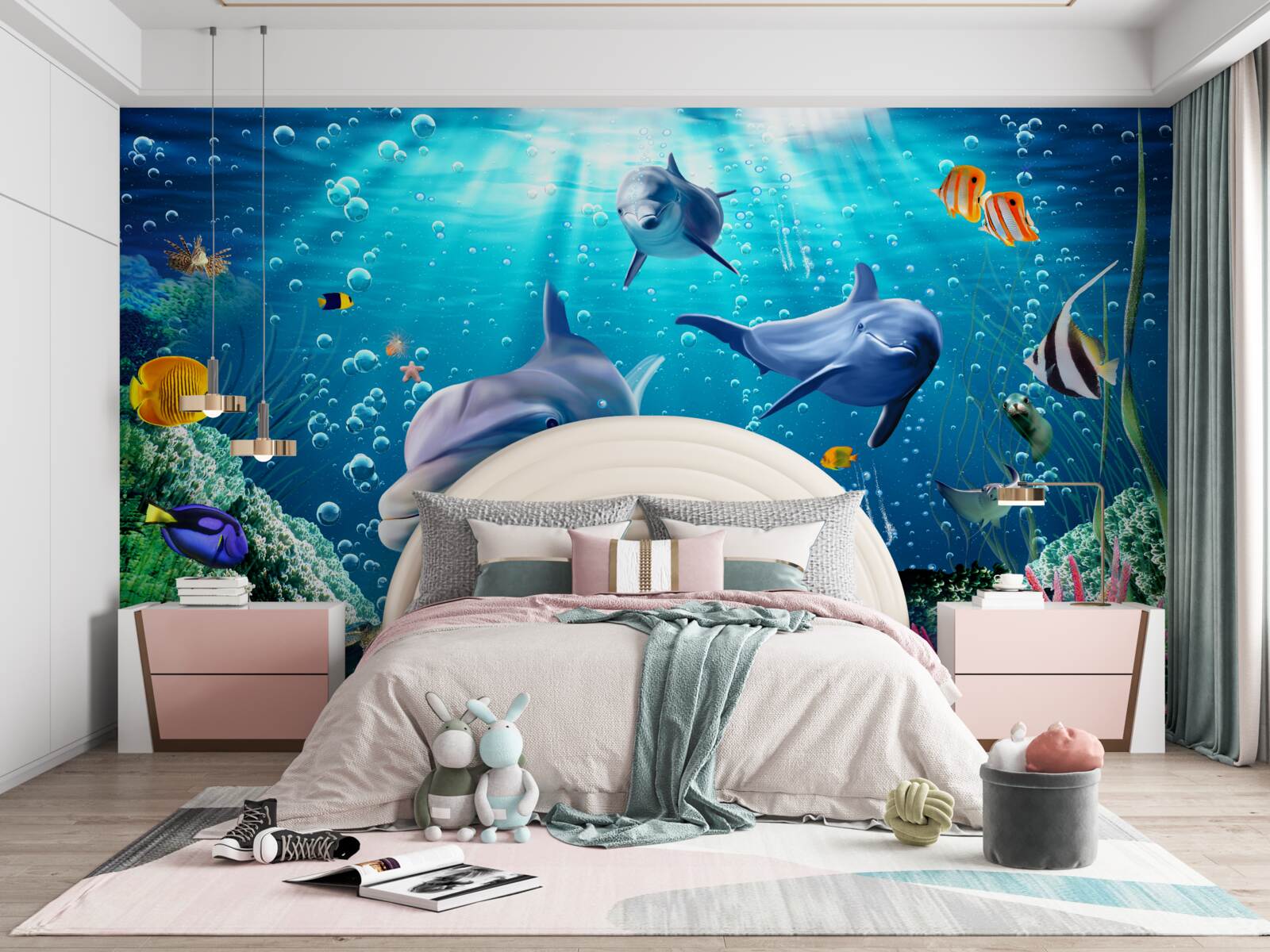 Fototapet lumea subacvatică cu locuitorii ei