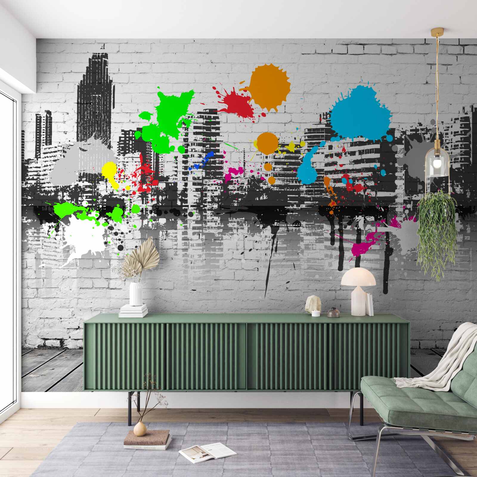 Fototapet graffiti de perete urban