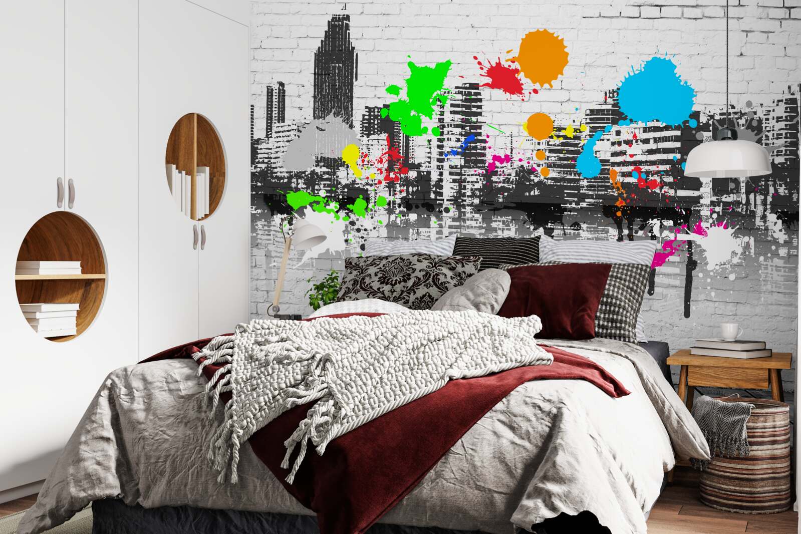 Fototapet graffiti de perete urban