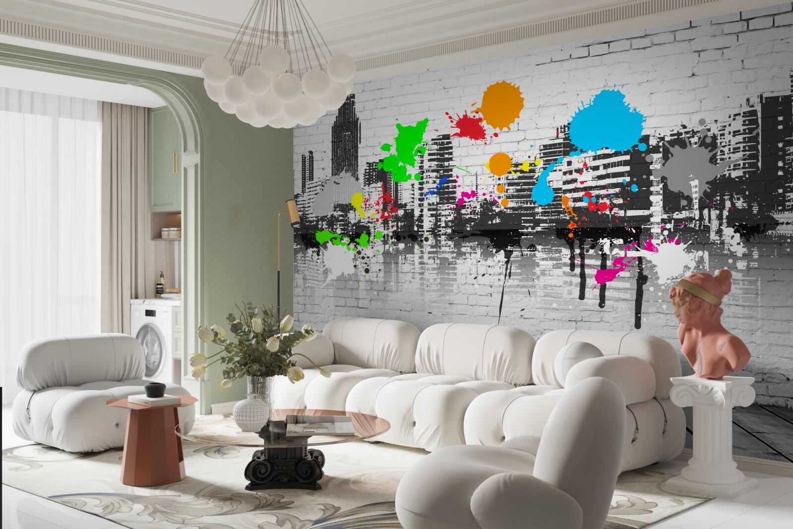 Fototapet graffiti de perete urban