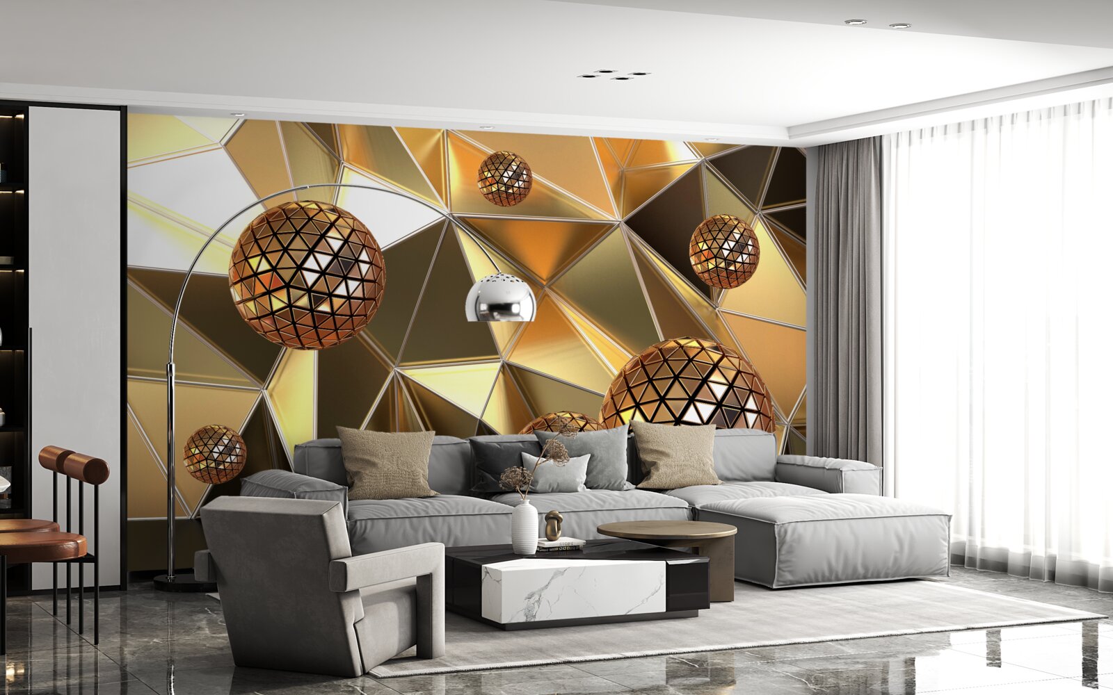 Fototapet bile de metal 3d