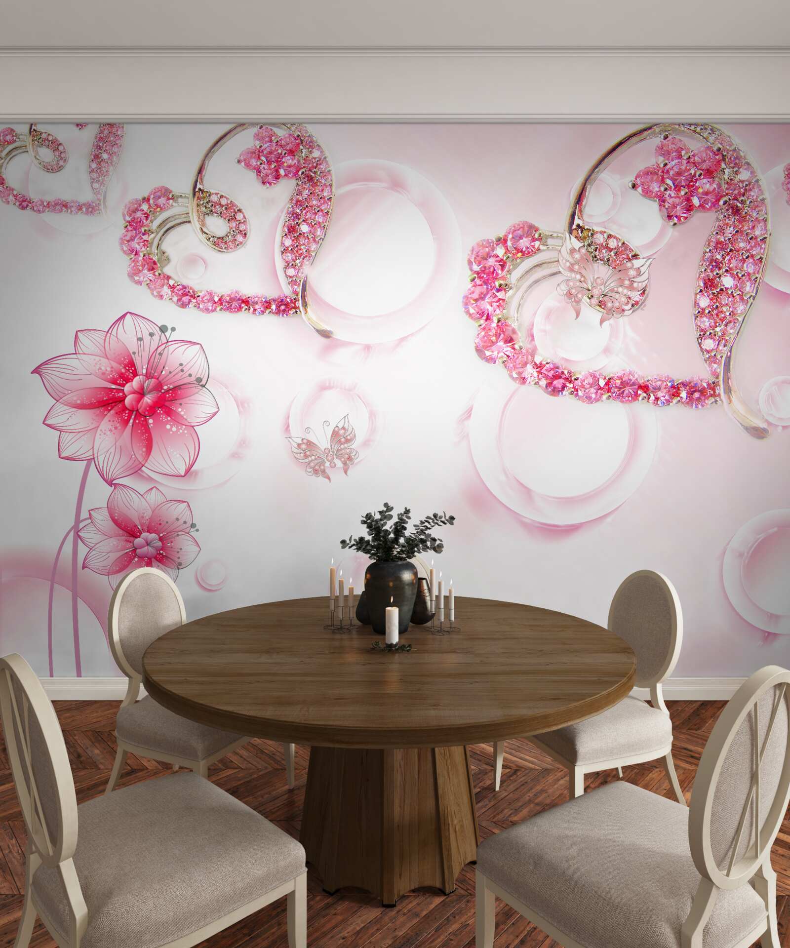 Fototapet bijuterii din aur cu pietre