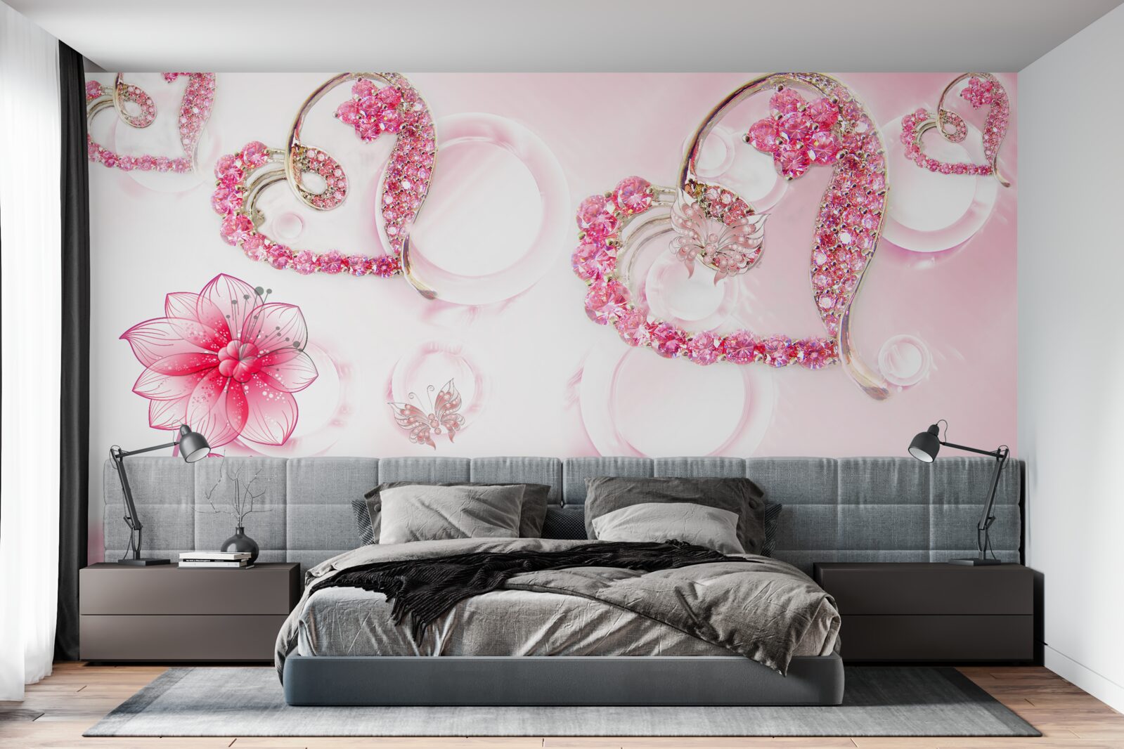 Fototapet bijuterii din aur cu pietre