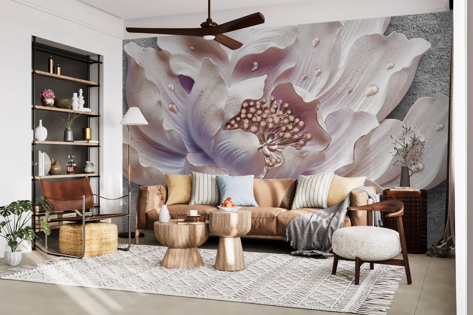 Fototapet mugur de bujor rafinat