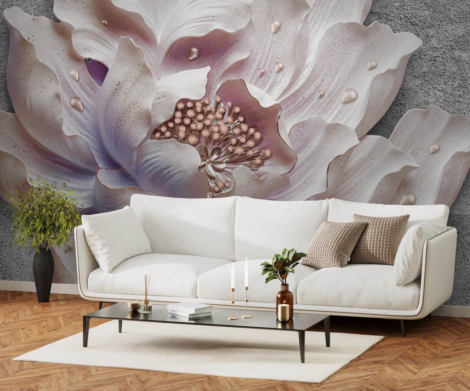 Fototapet mugur de bujor rafinat