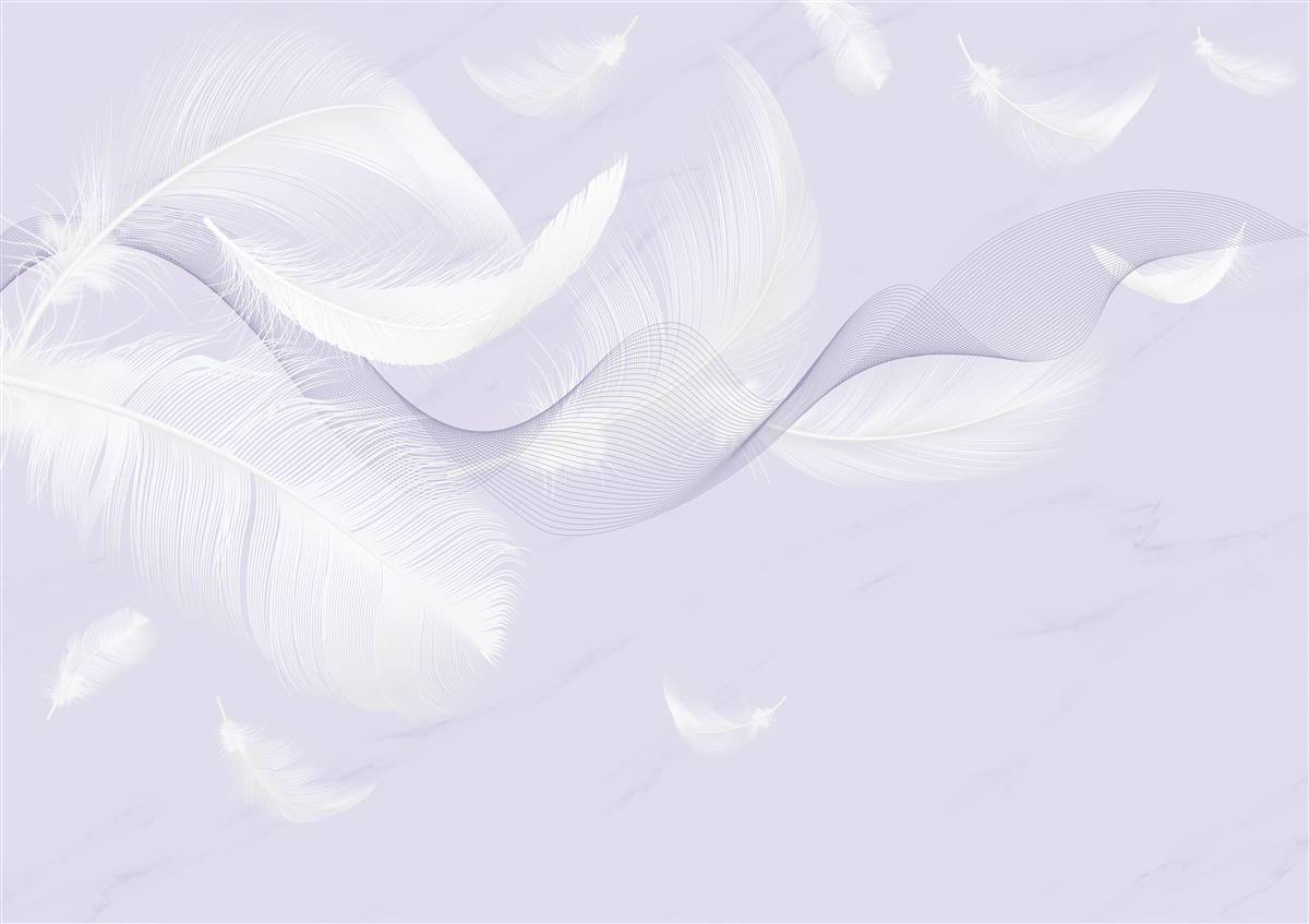 Fototapet Pene albe ca zăpada, aerisite