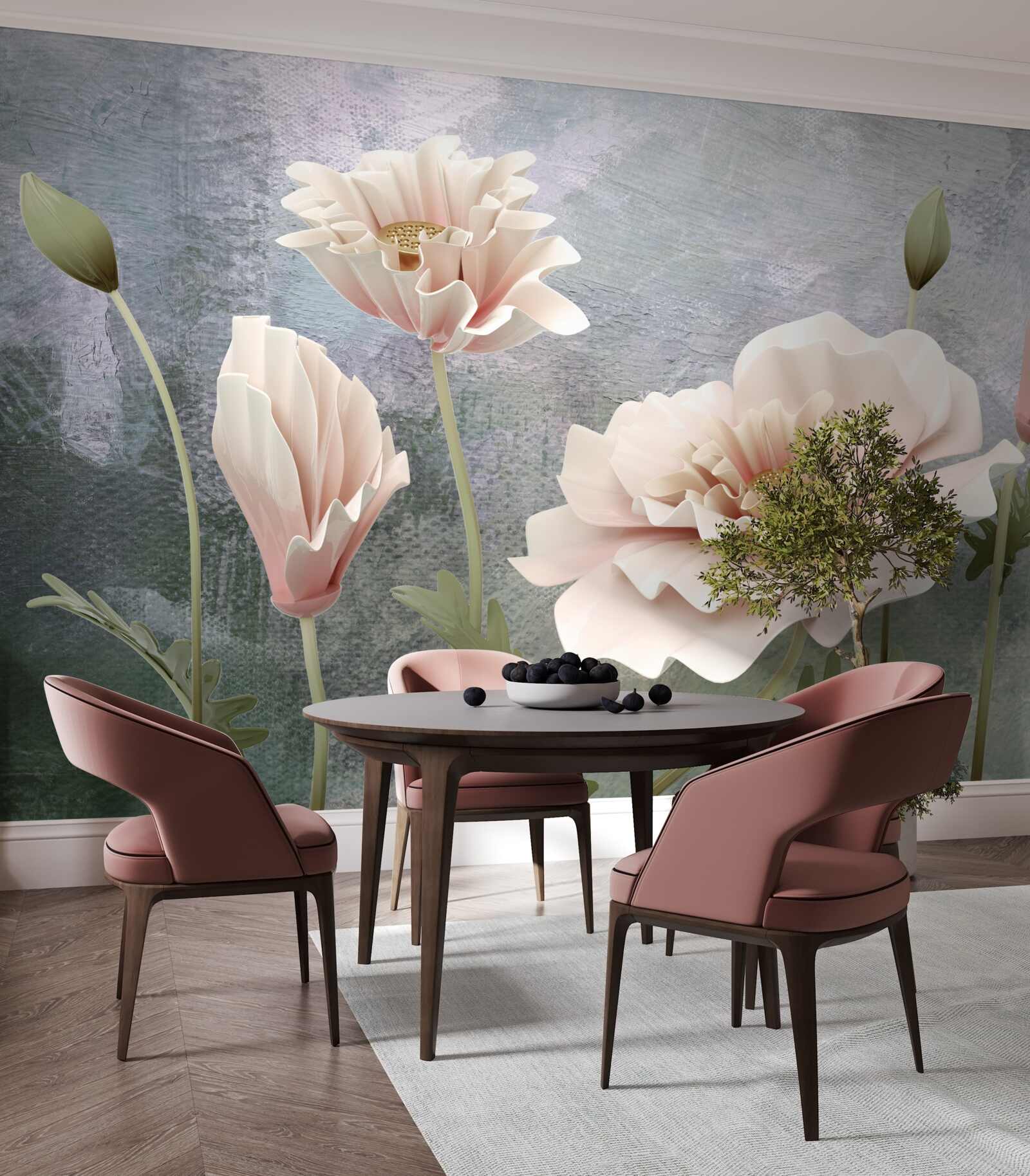 Fototapet după noapte înfloresc mugurii