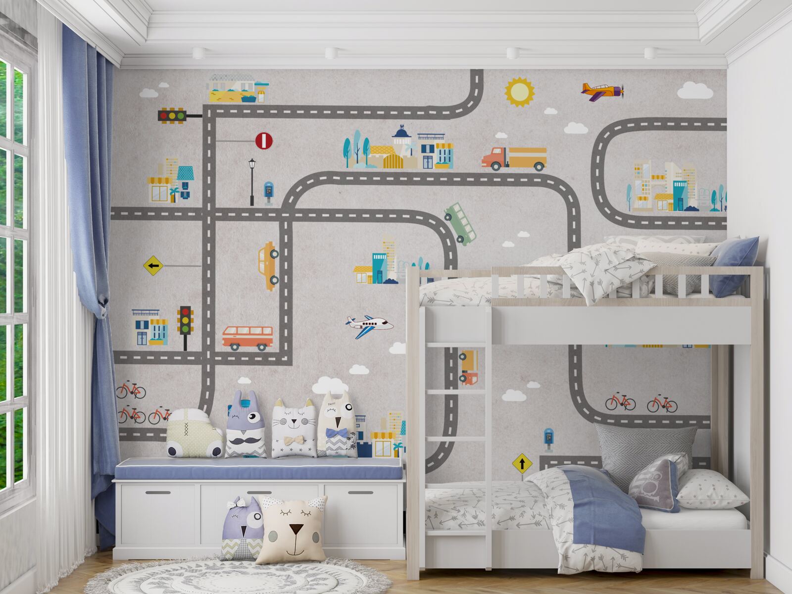 Fototapet drumuri urbane pentru copii