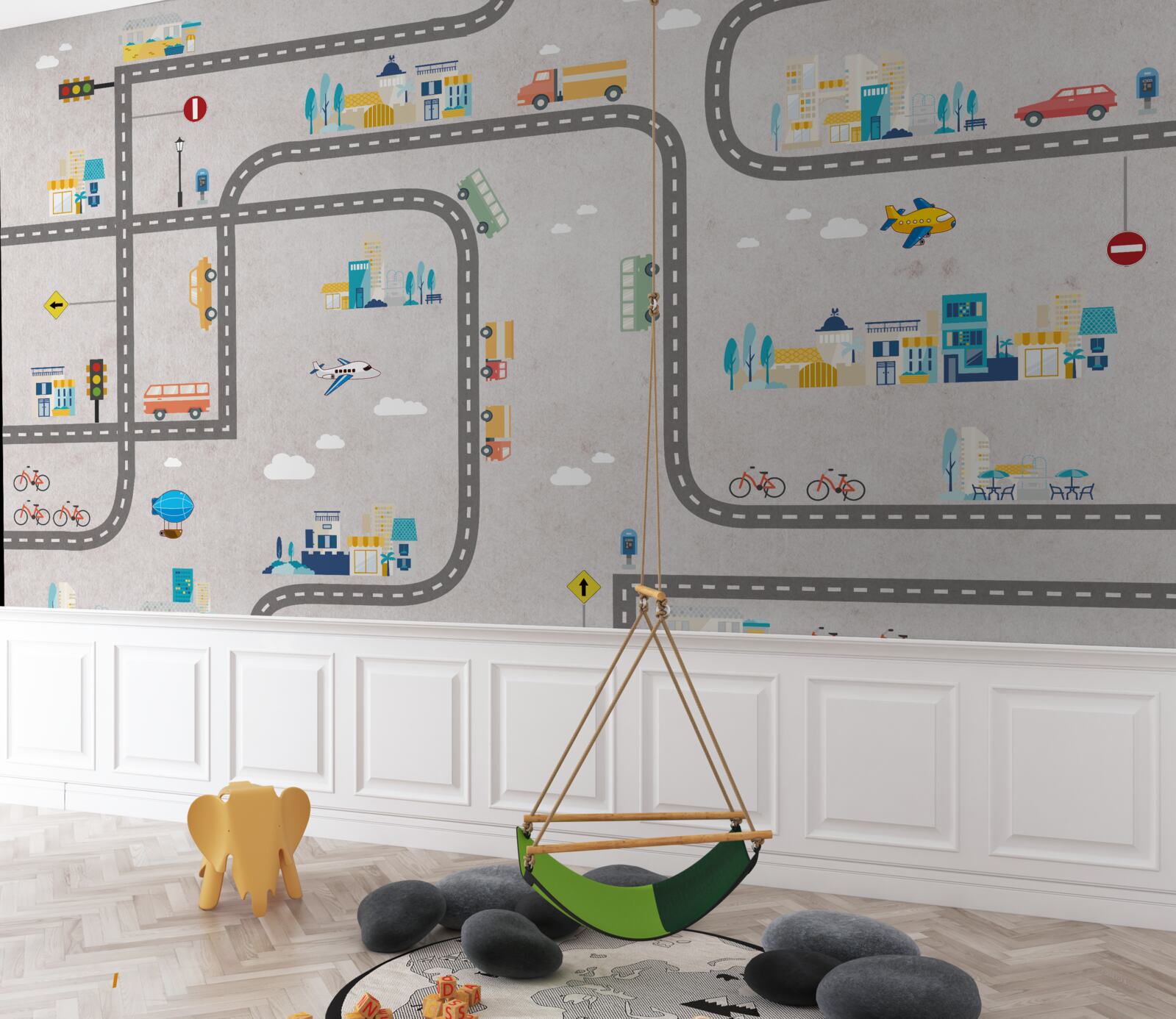 Fototapet drumuri urbane pentru copii