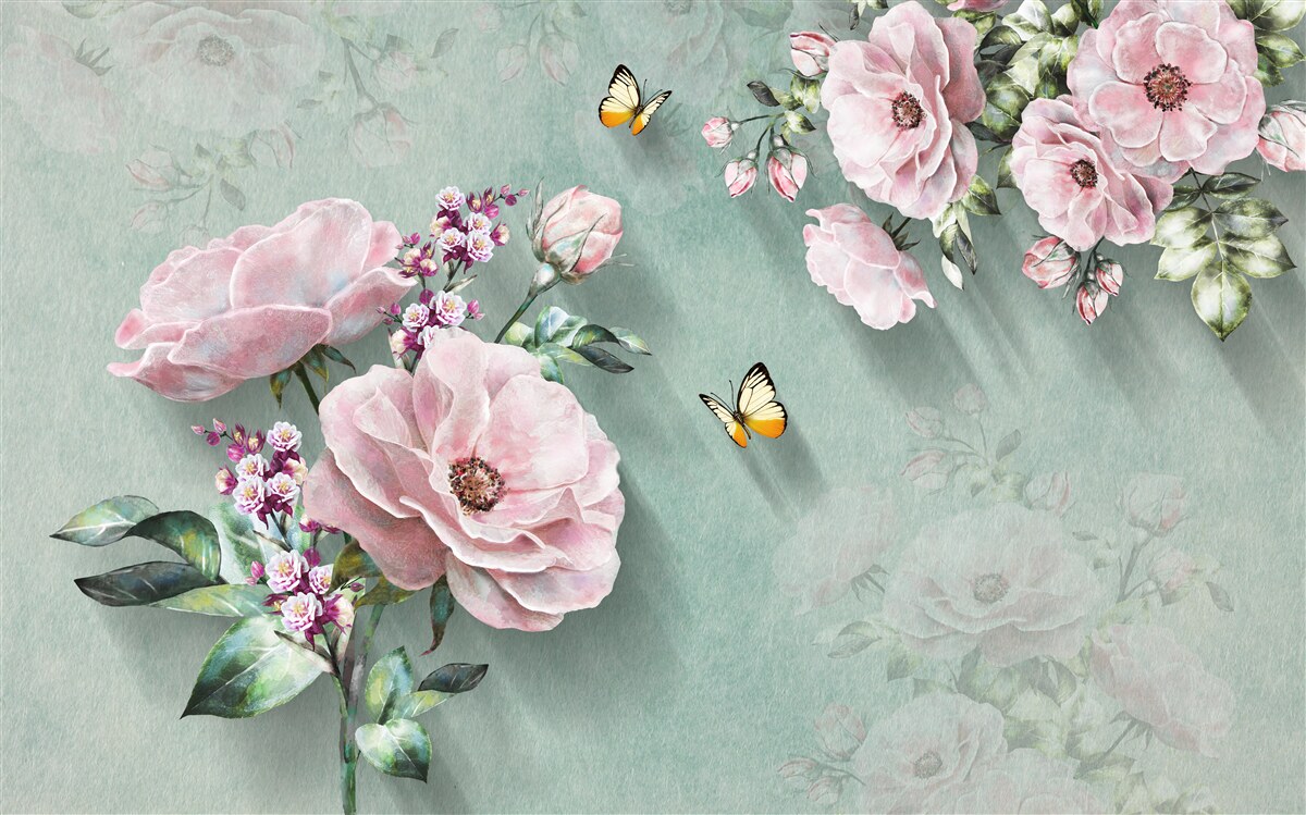 Fototapet ramuri de flori magnifice