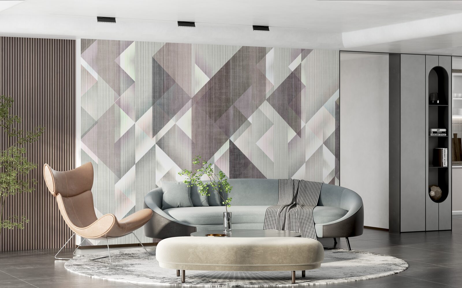 Fototapet forme geometrice dispuse pe verticală