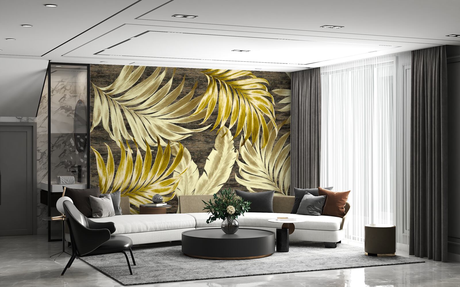 Fototapet frunze de copaci tropicali