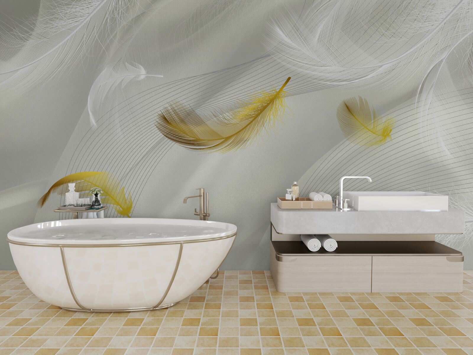 Fototapet aripi de aur în zbor