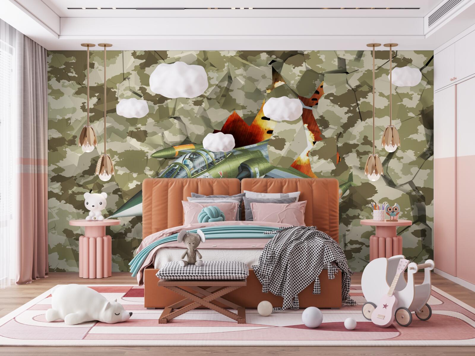 Fototapet aeronava depășește un obstacol