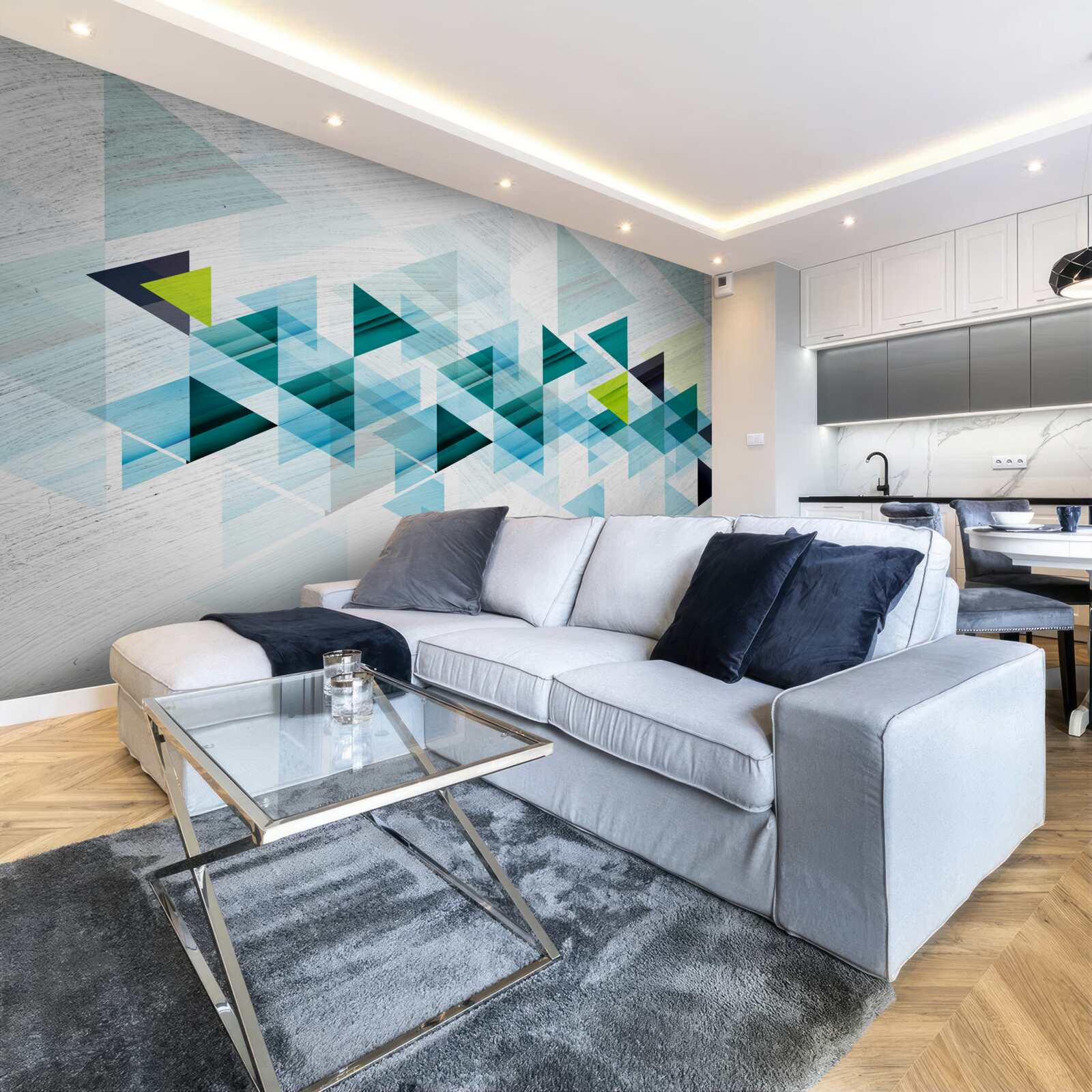 Fototapet abstracție triunghiulară