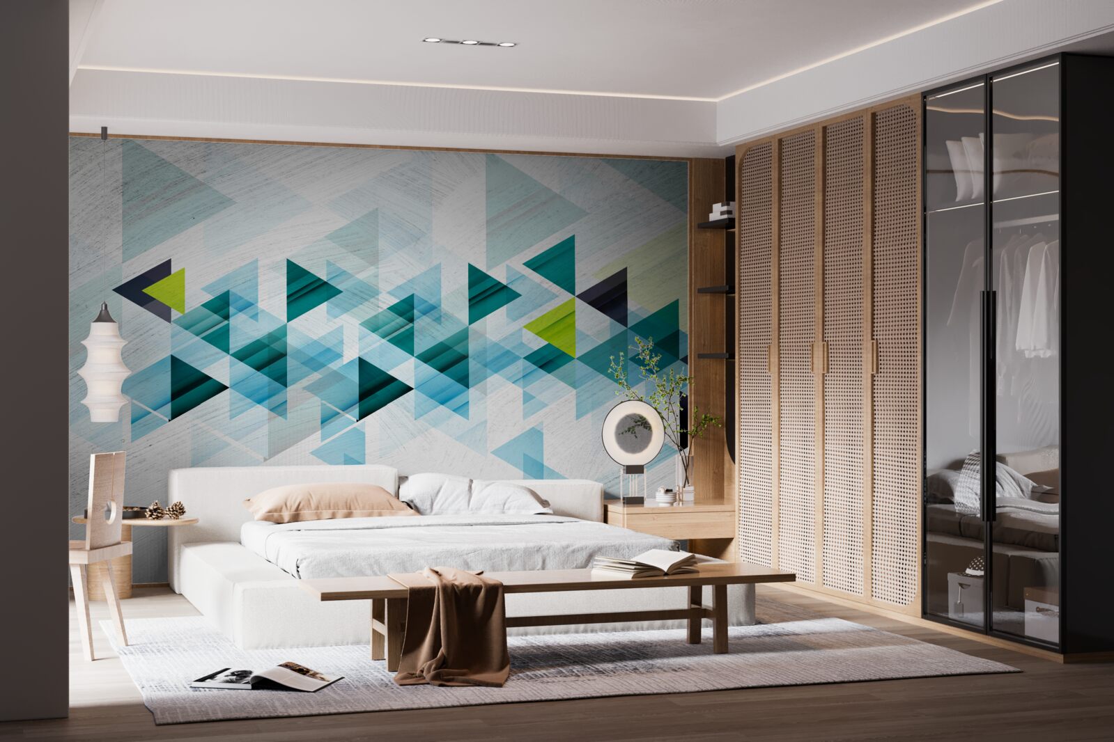 Fototapet abstracție triunghiulară