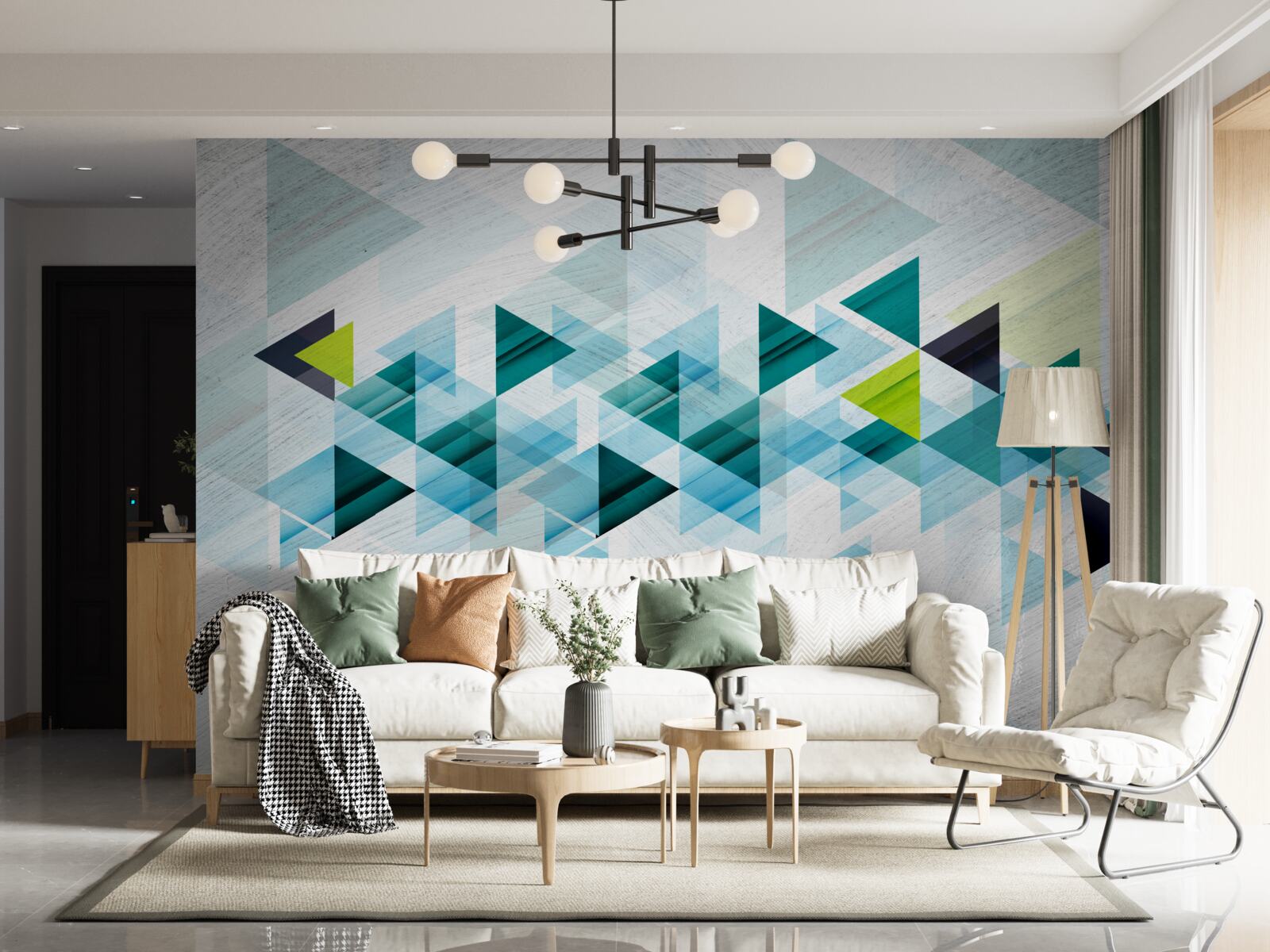 Fototapet abstracție triunghiulară