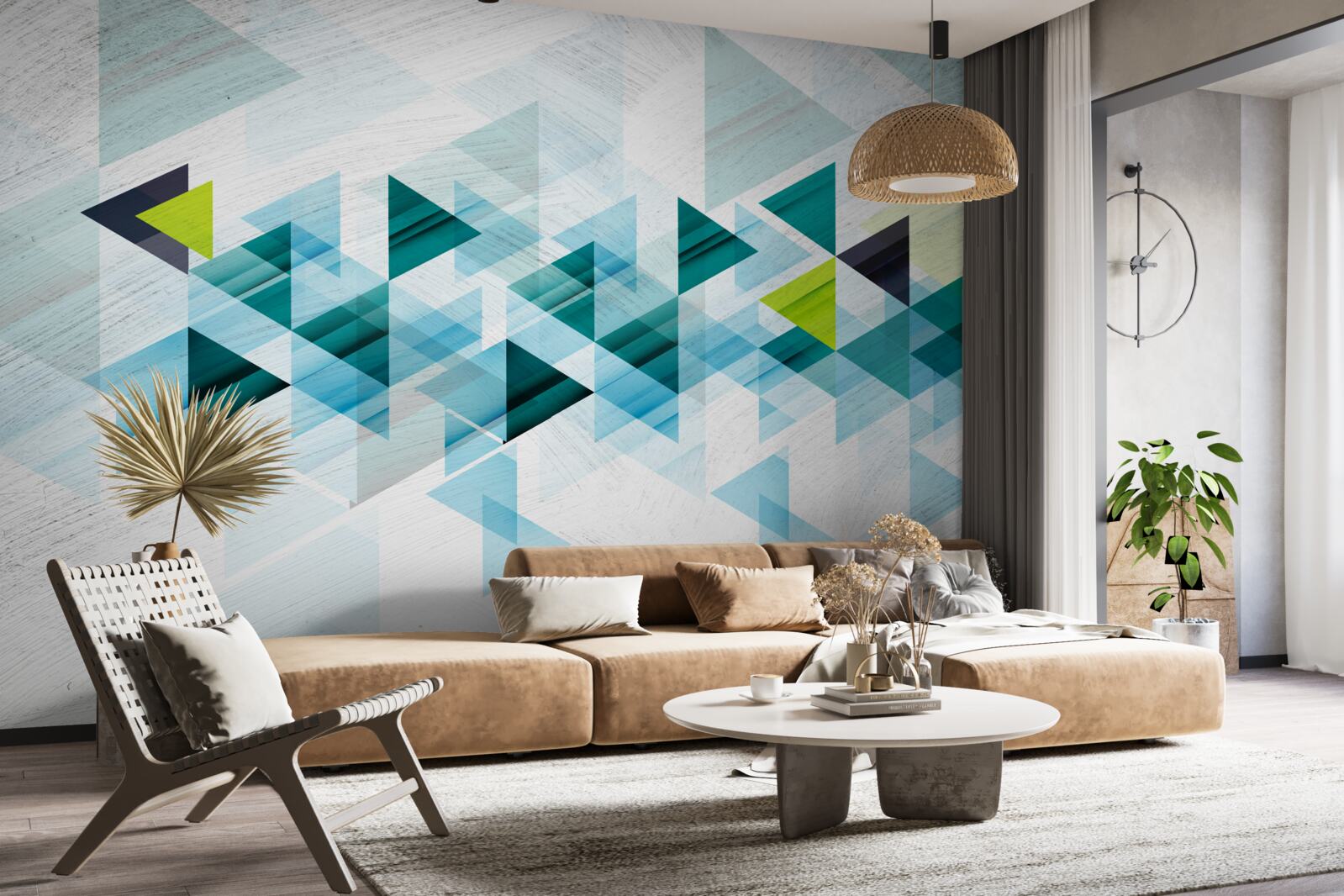 Fototapet abstracție triunghiulară