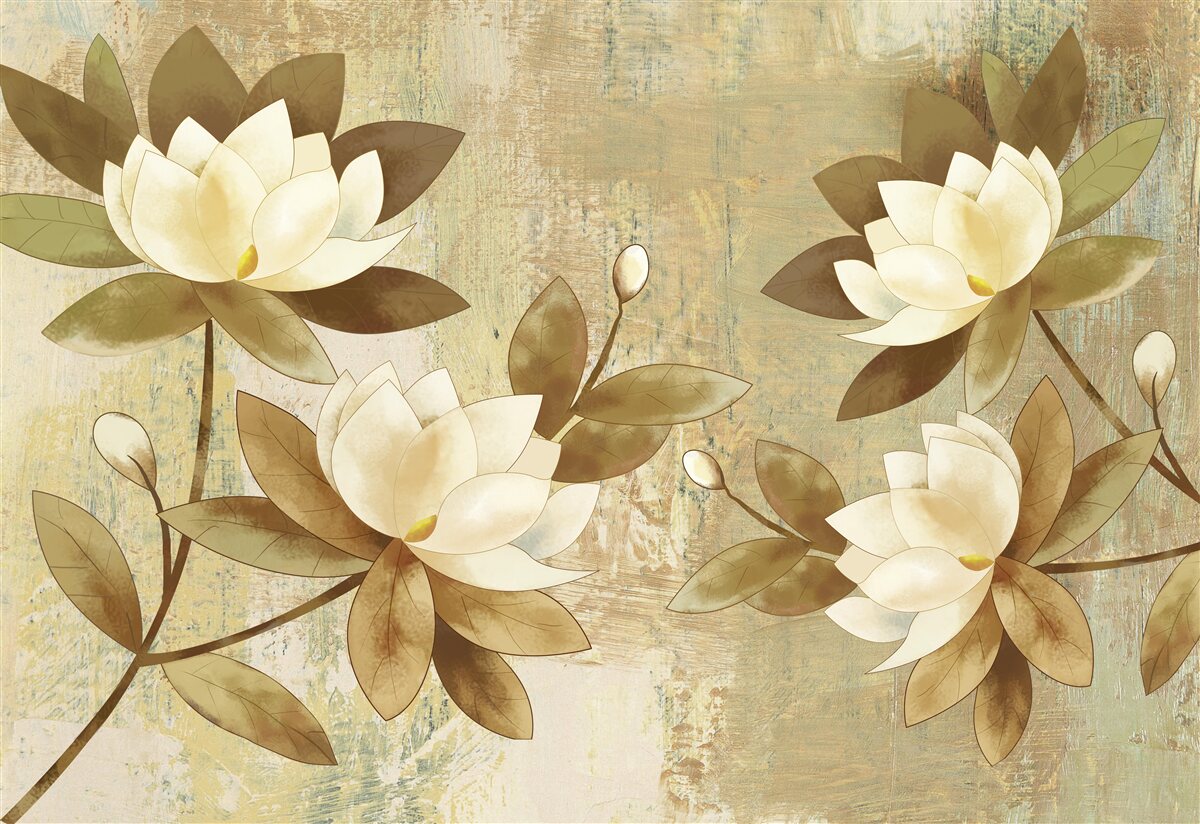 Fototapet pictura lotus acuarelă