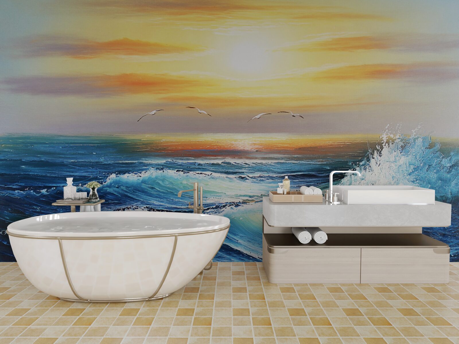 Fototapet valuri oceanice furioase