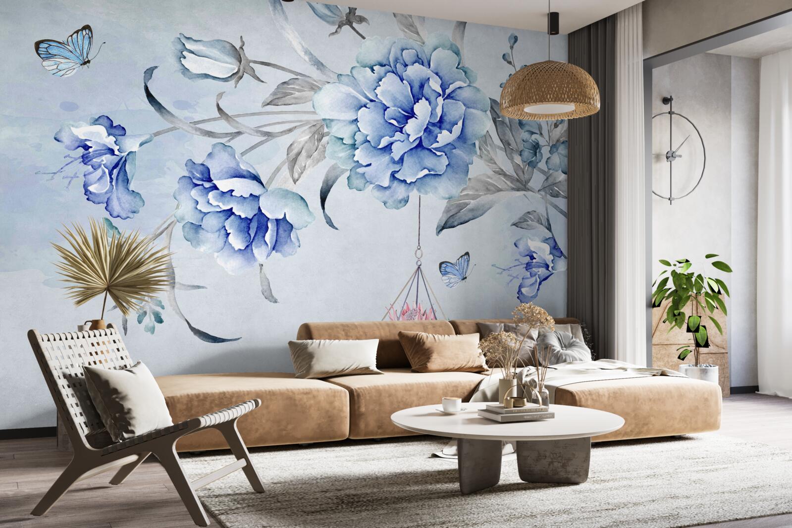 Fototapet o crenguță de mimoza albastră