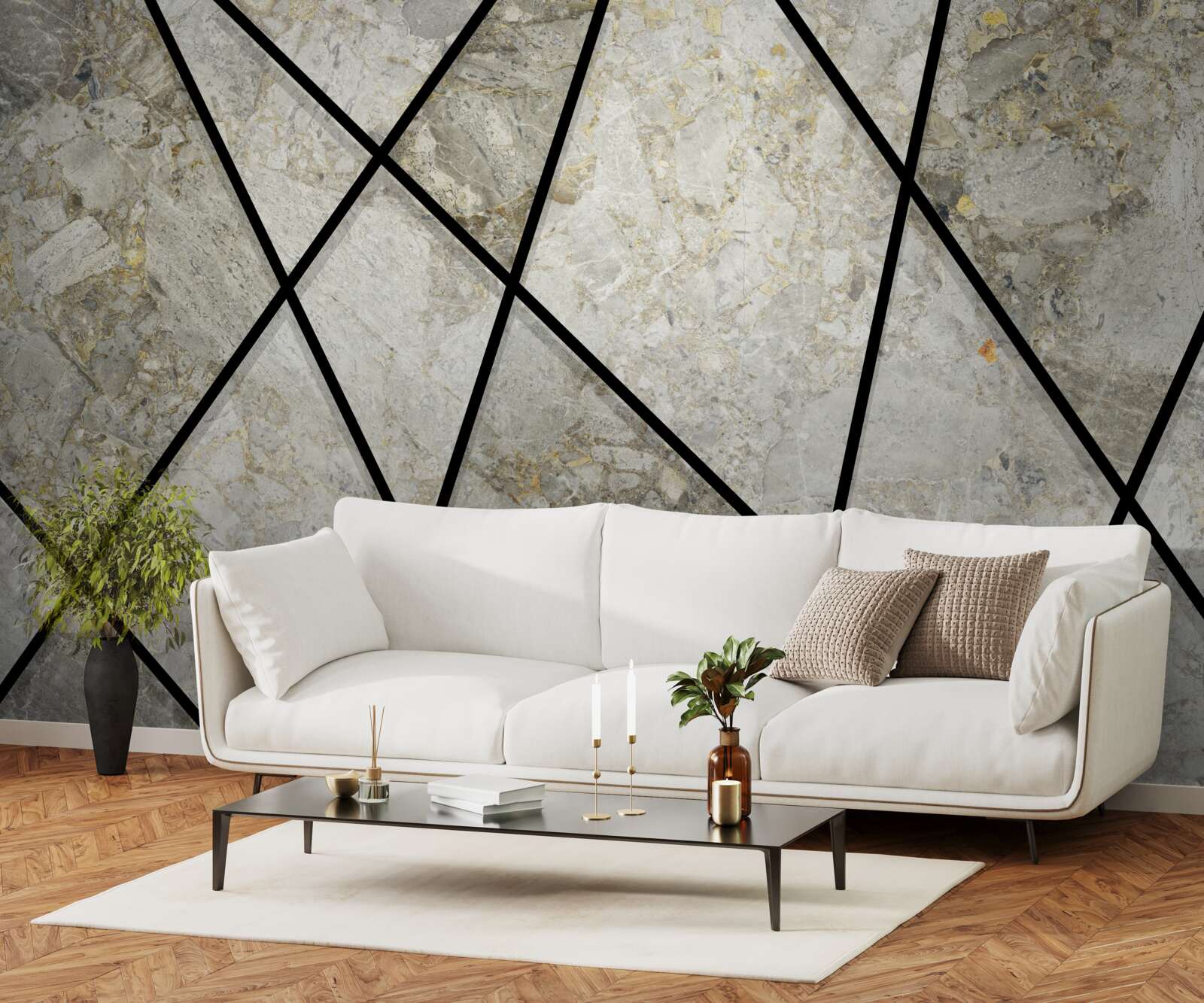Fototapet marmură cu nervuri negre