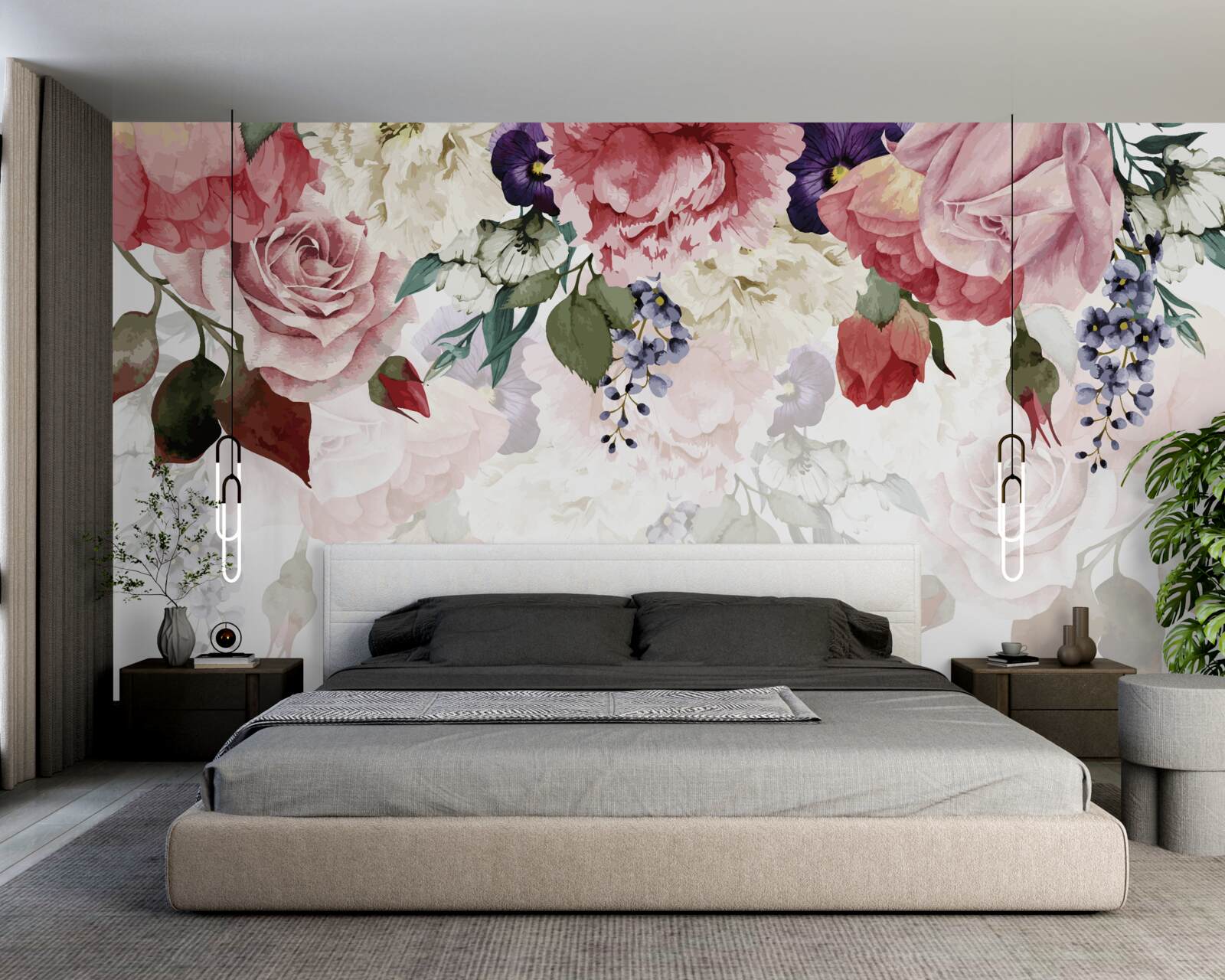 Fototapet compoziție de flori care cad