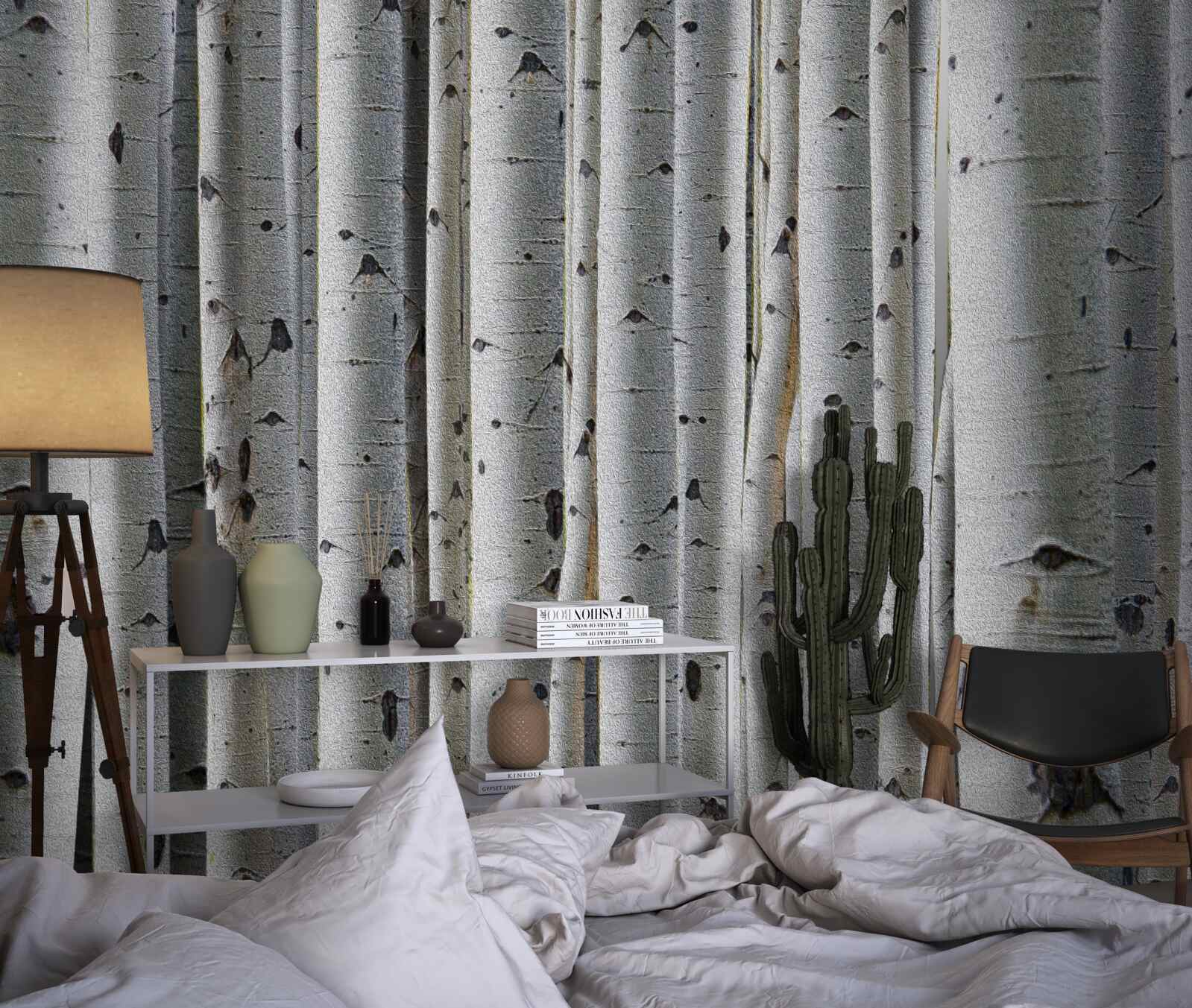 Fototapet pădure de mesteceni