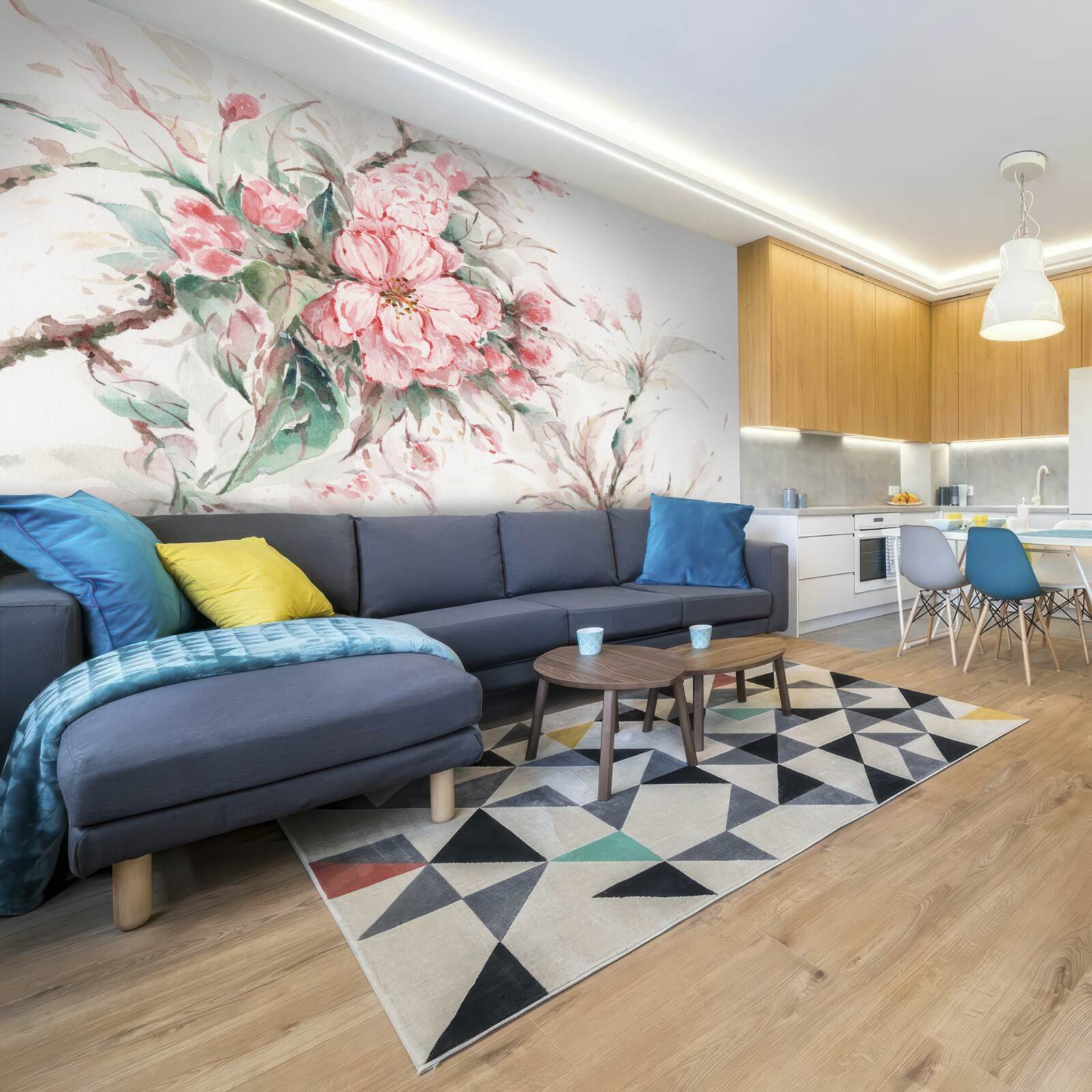 Fototapet ramură de lumină a sakura de lux