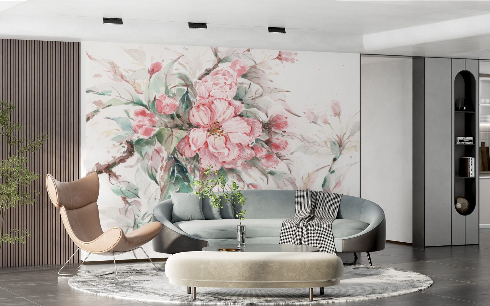 Fototapet ramură de lumină a sakura de lux