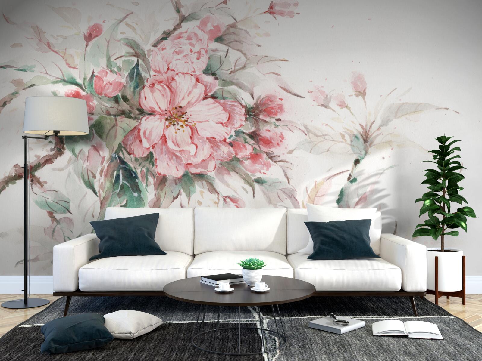 Fototapet ramură de lumină a sakura de lux