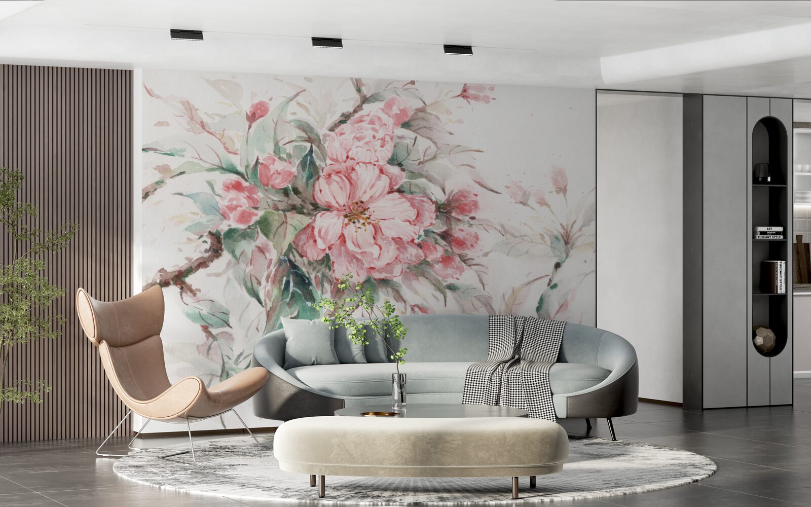 Fototapet ramură de lumină a sakura de lux