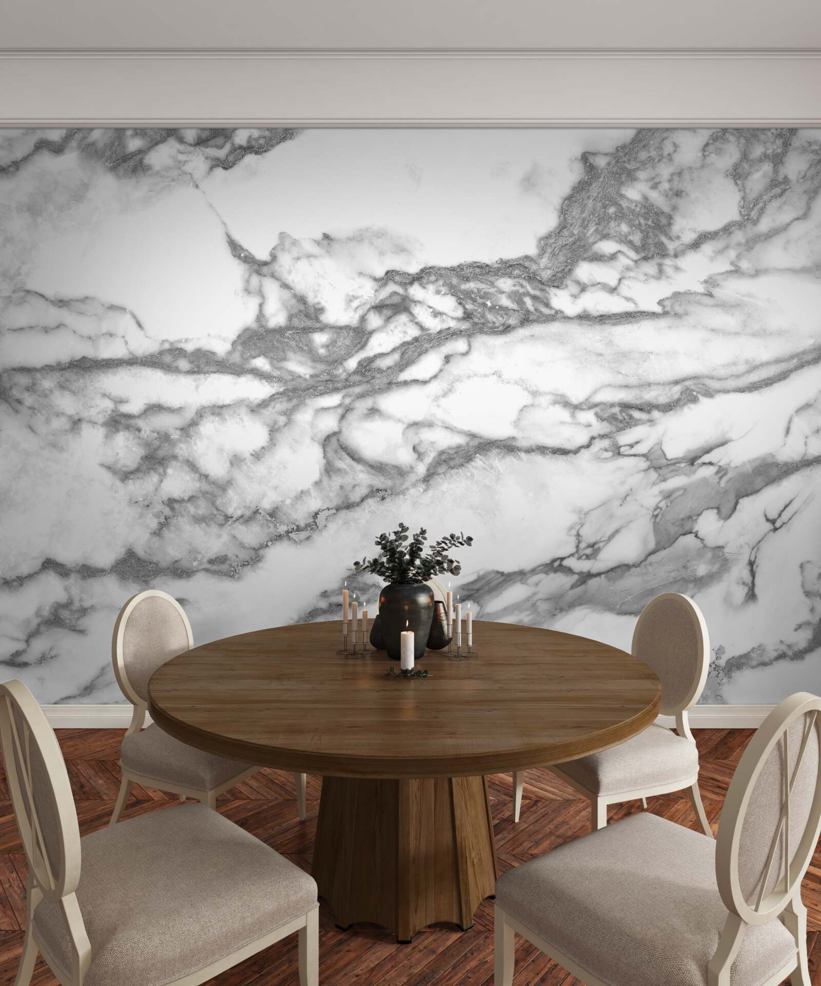 Fototapet marmură gri cu particule de praf