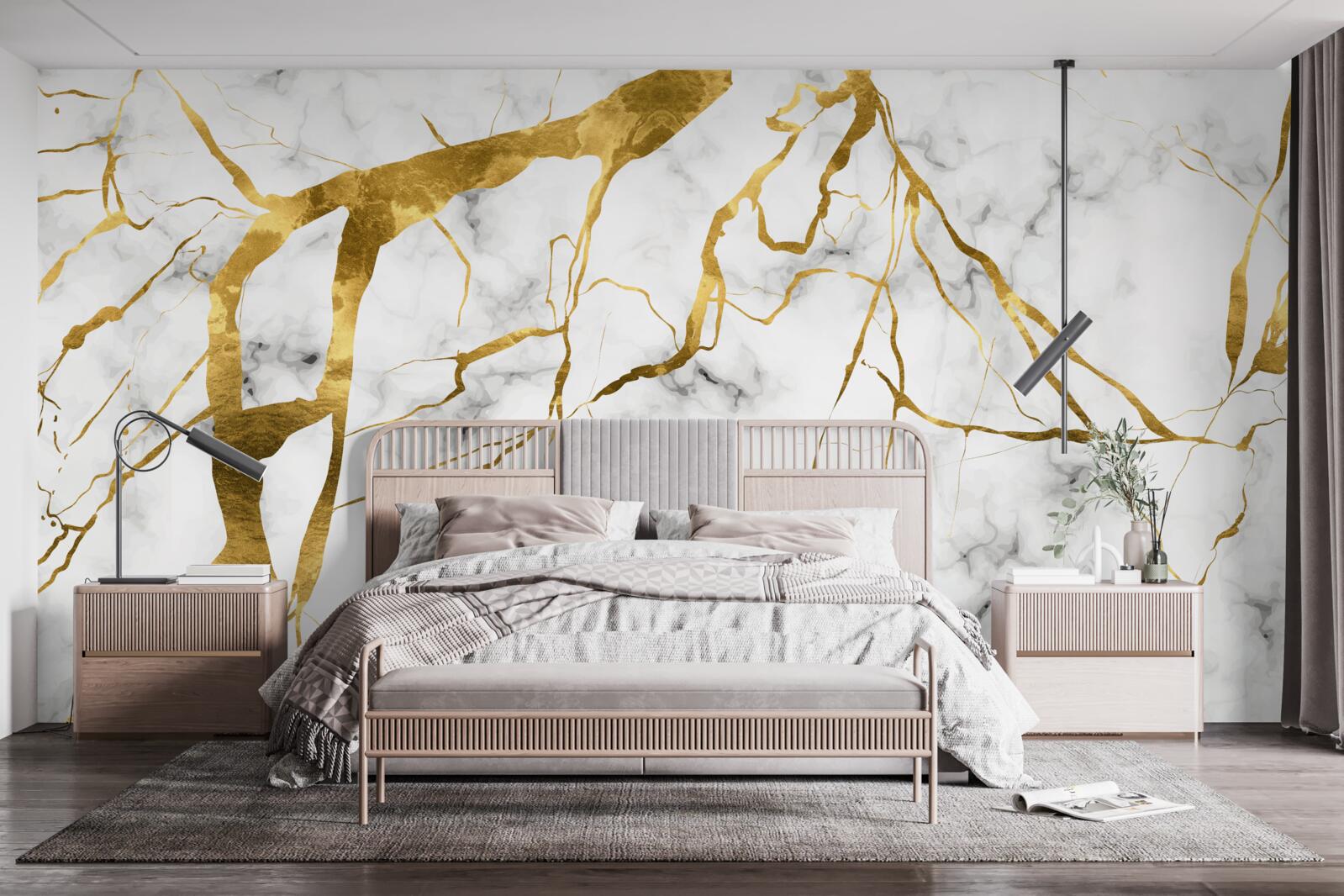 Fototapet cerul nopții este luminat de fulgere