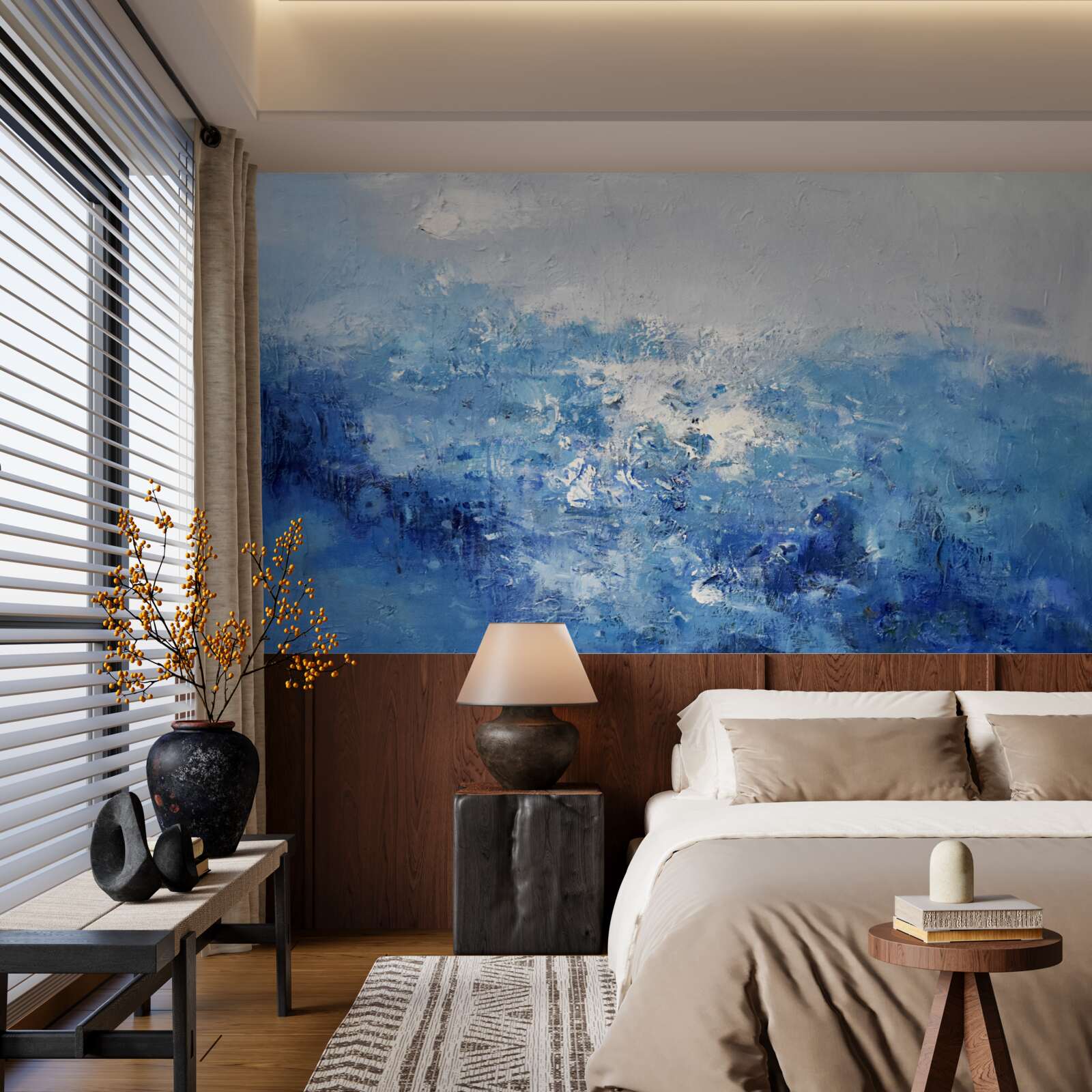 Fototapet ploaie nocturnă în pădure