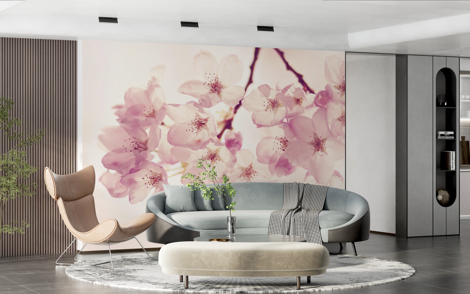 Fototapet flori de cireș sălbatic, pline de delicatețe