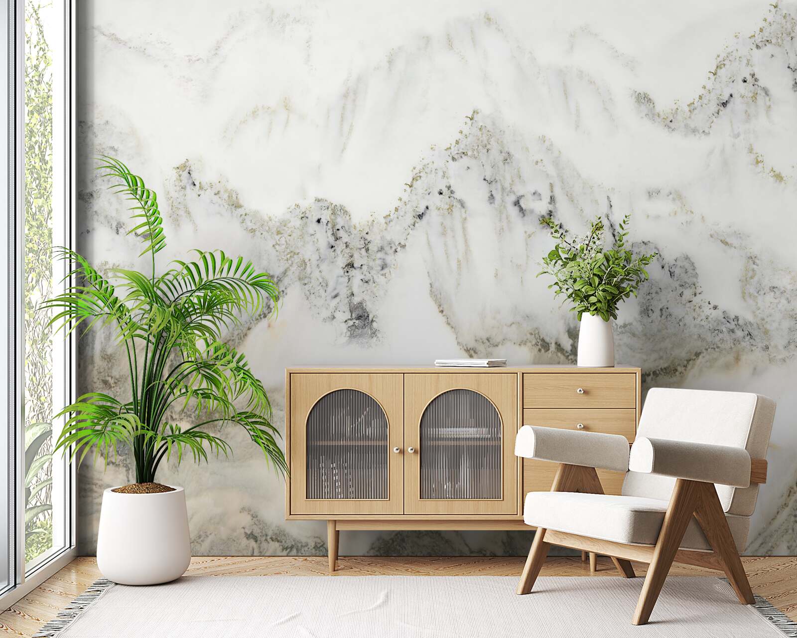 Fototapet ploaie în grădina japoneză