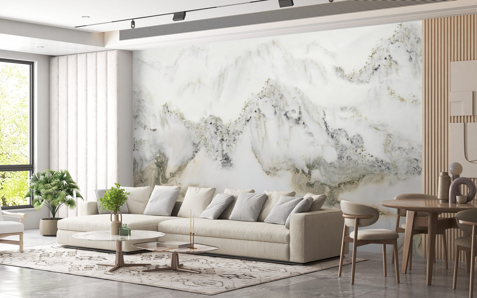 Fototapet ploaie în grădina japoneză