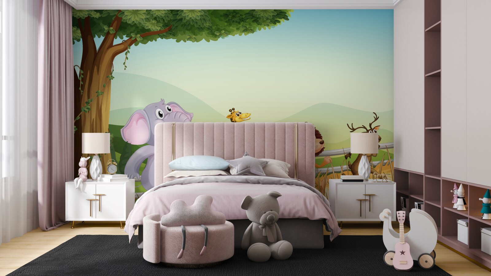 Fototapet animale pentru copii în mișcare