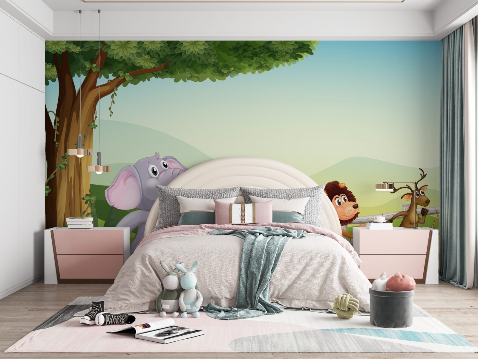 Fototapet animale pentru copii în mișcare