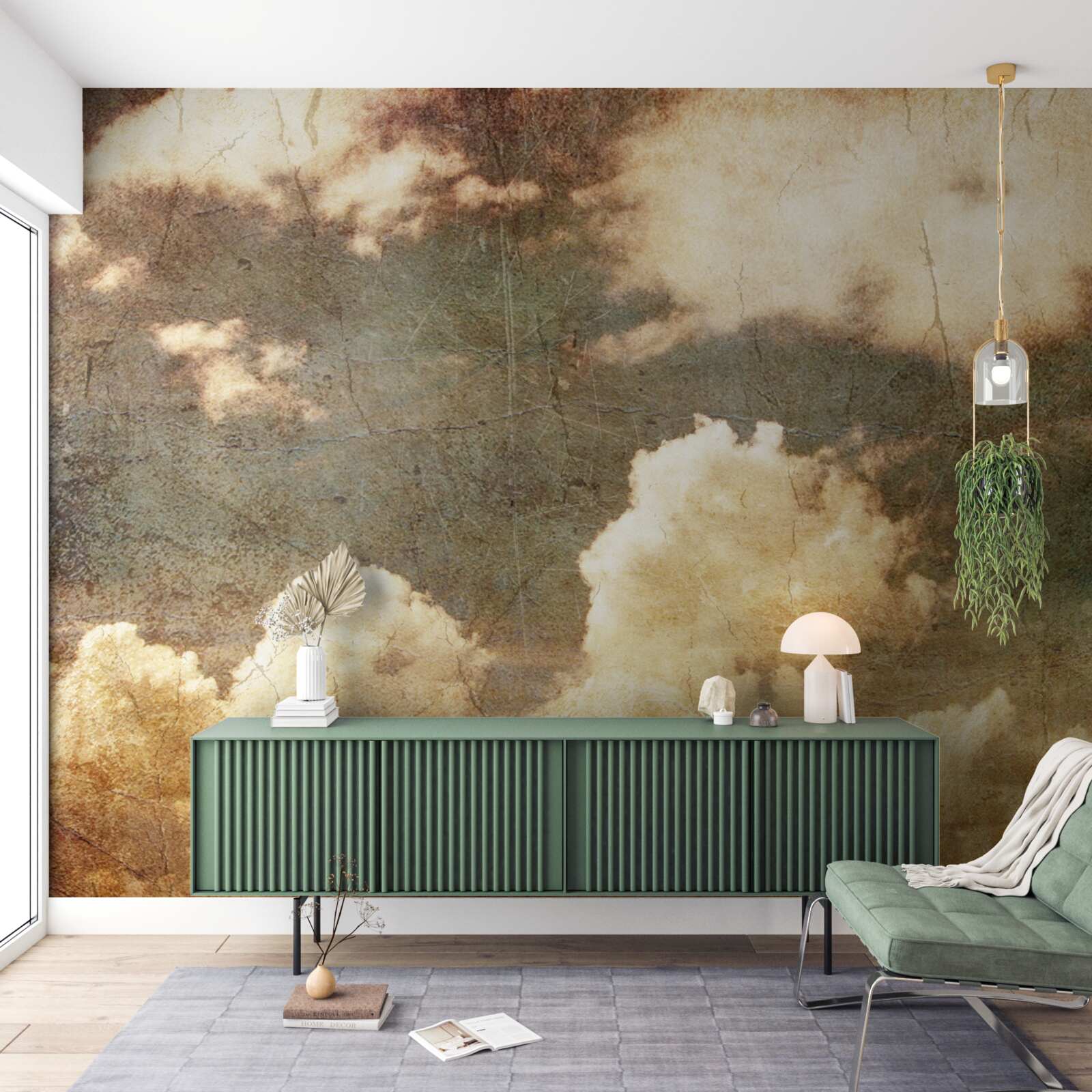 Fototapet nori plini de ploaie de toamnă