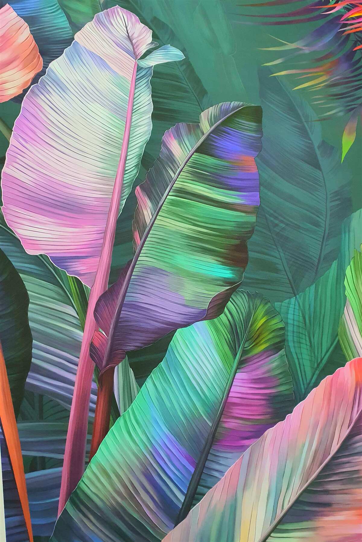 Fototapet frunze mari și bogate